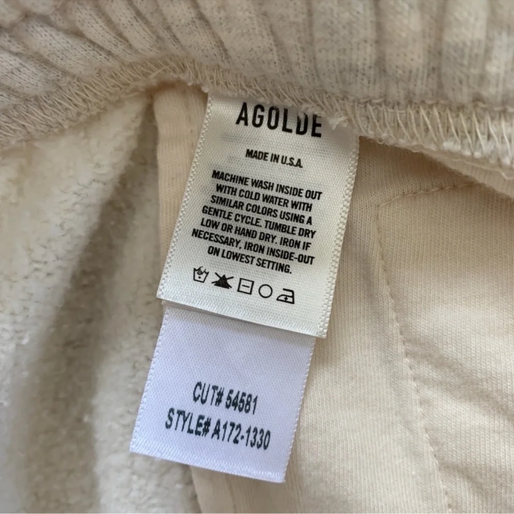 NEW Agolde Balloon Sweatpants Oatmeal Heather - Picture 13 of 15